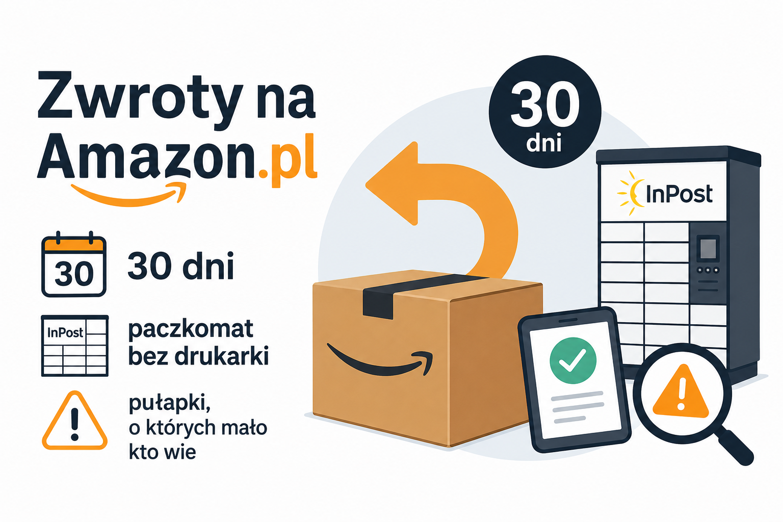 Zwroty na Amazon.pl — 30 dni, paczkomat bez drukarki i pułapki, o których mało kto wie